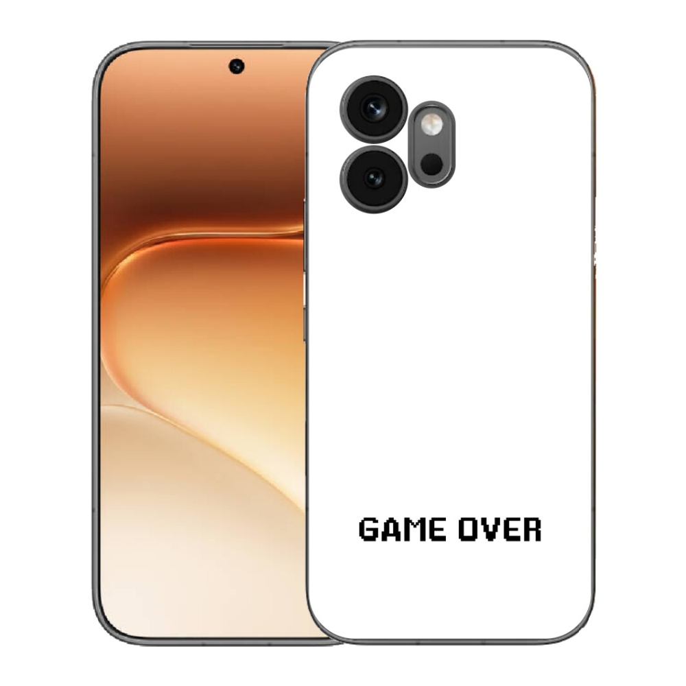 Gélový kryt mmCase na Honor 600 - game over biele pozadie