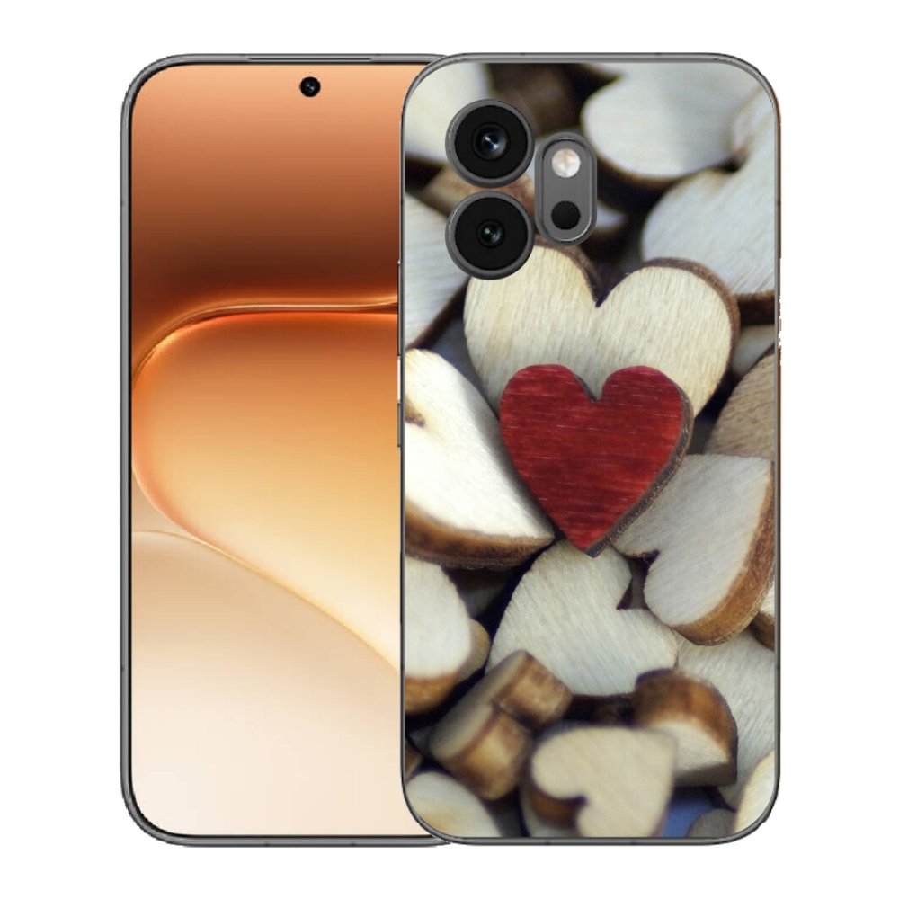 Gélový kryt mmCase na Honor 600 - gravírované červené srdce