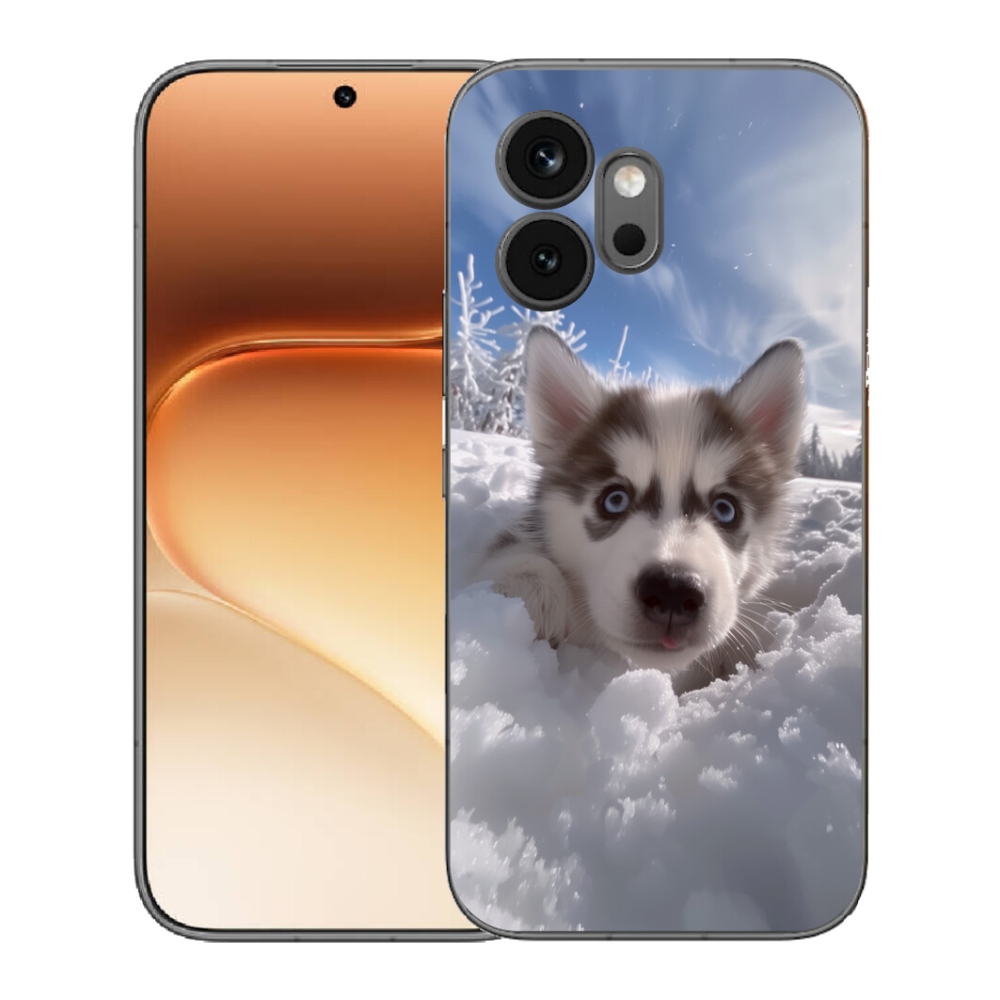 Gélový kryt mmCase na Honor 600 - husky v snehu