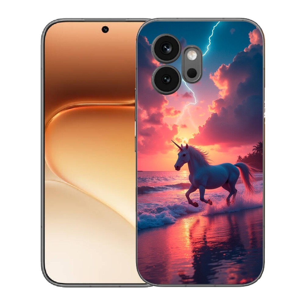 Gélový kryt mmCase na Honor 600 - jednorožec na pláži