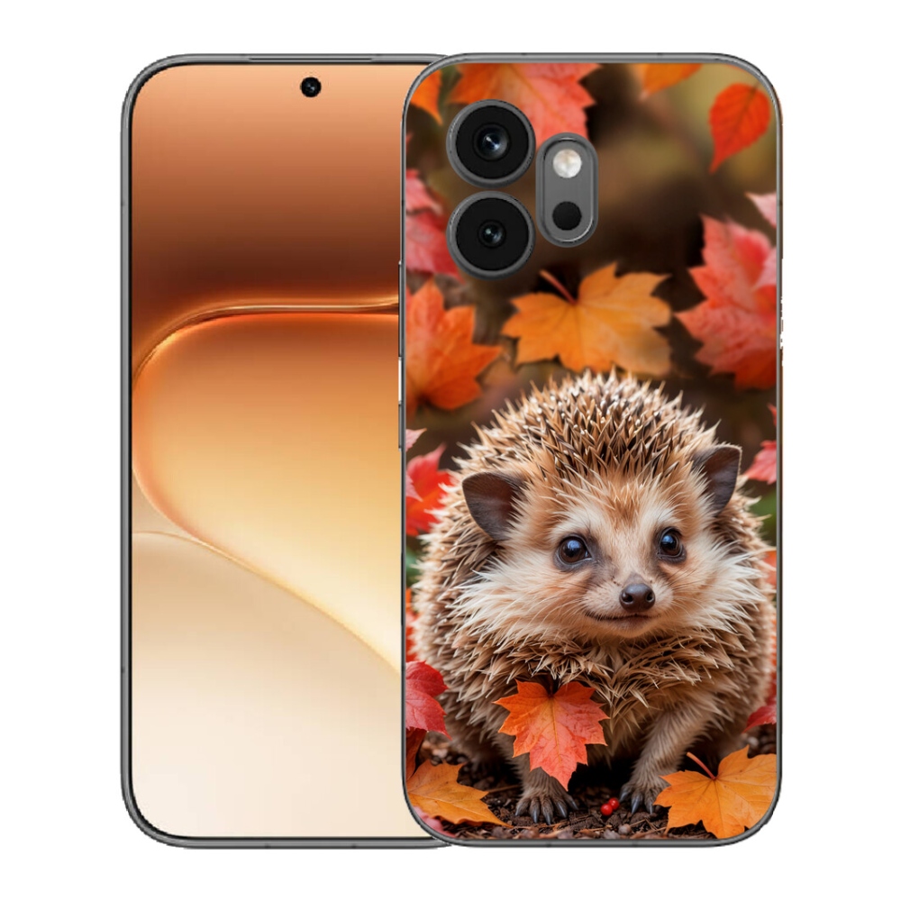 Gélový kryt mmCase na Honor 600 - ježko v lístí