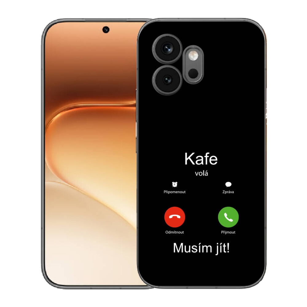 Gélový kryt mmCase na Honor 600 - káva volá čierne pozadie