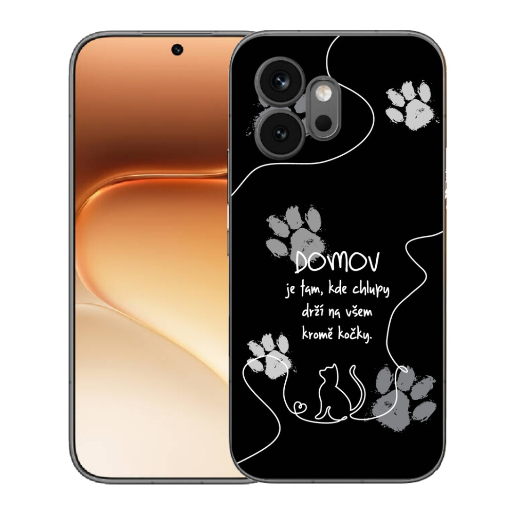 Gélový kryt mmCase na Honor 600 - mačacie motív čierne pozadie