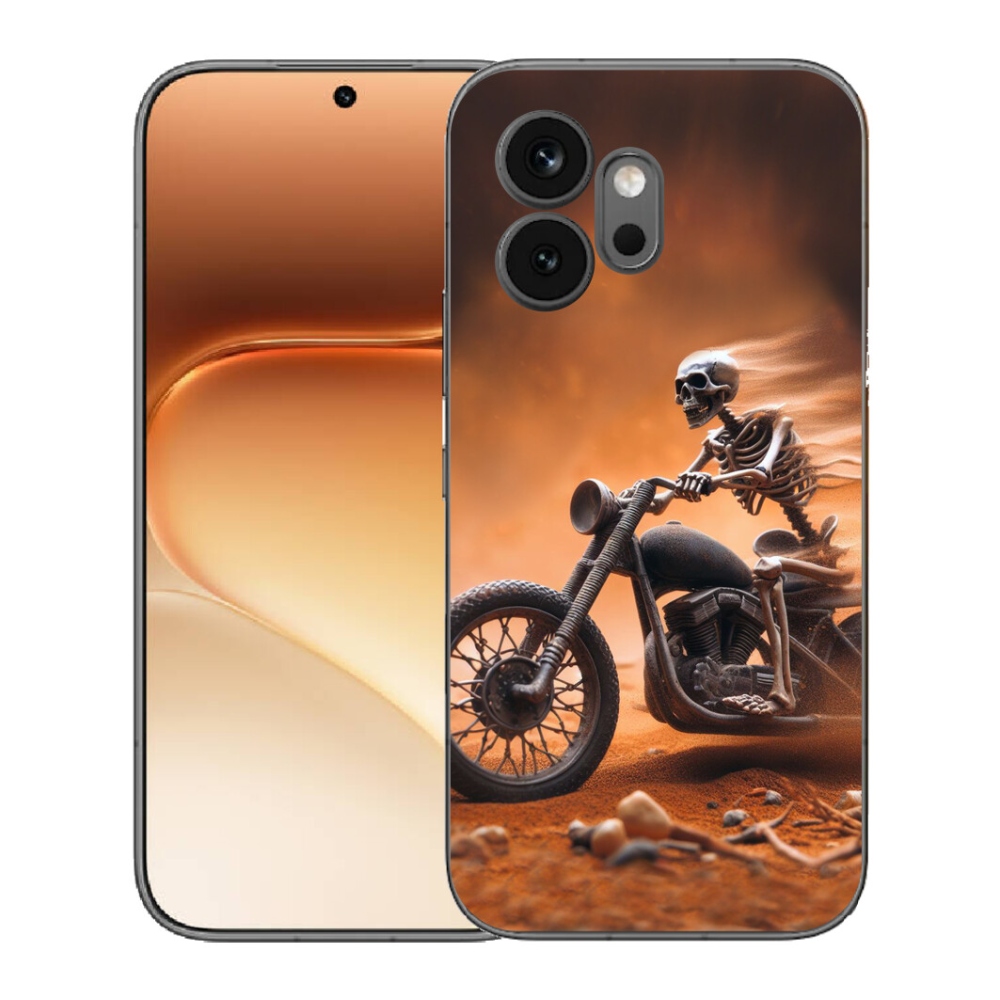 Gélový kryt mmCase na Honor 600 - kostra na motorke
