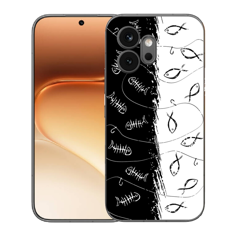 Gélový kryt mmCase na Honor 600 - kostry a rybky