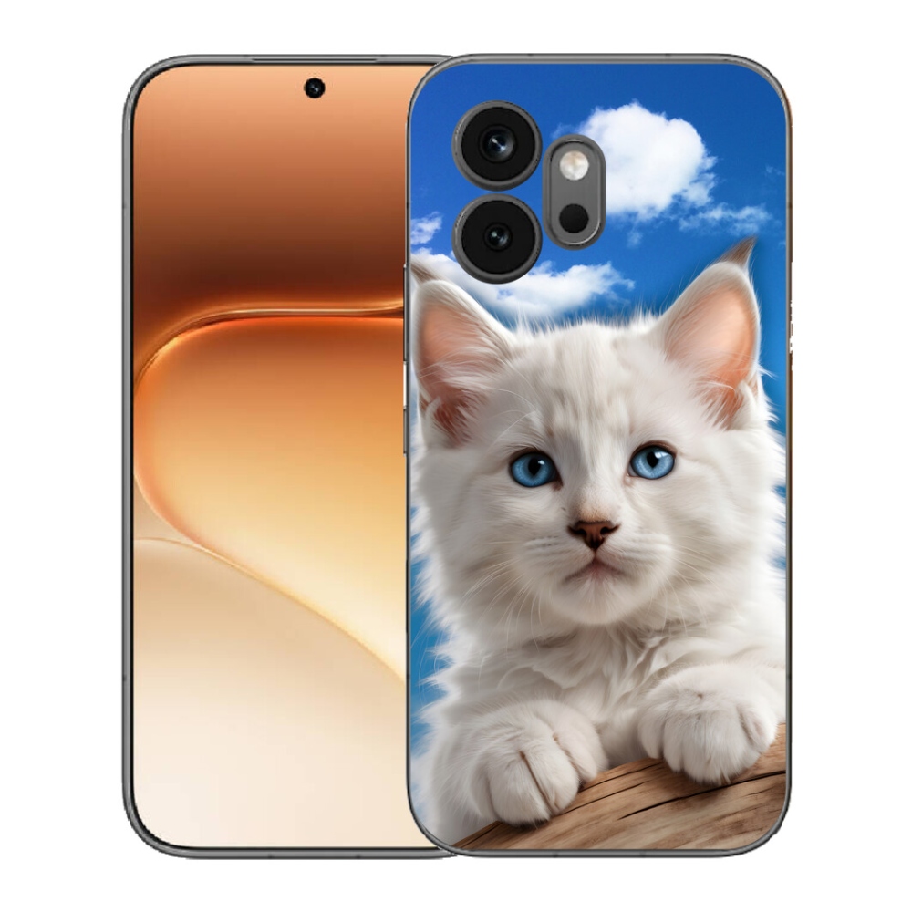Gélový kryt mmCase na Honor 600 - mačiatko a oblaky