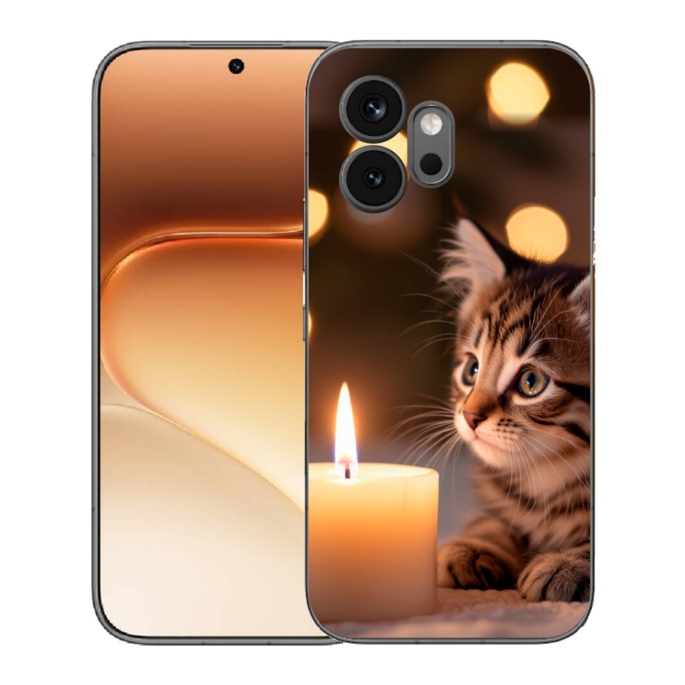Gélový kryt mmCase na Honor 600 - mačiatko a sviečka