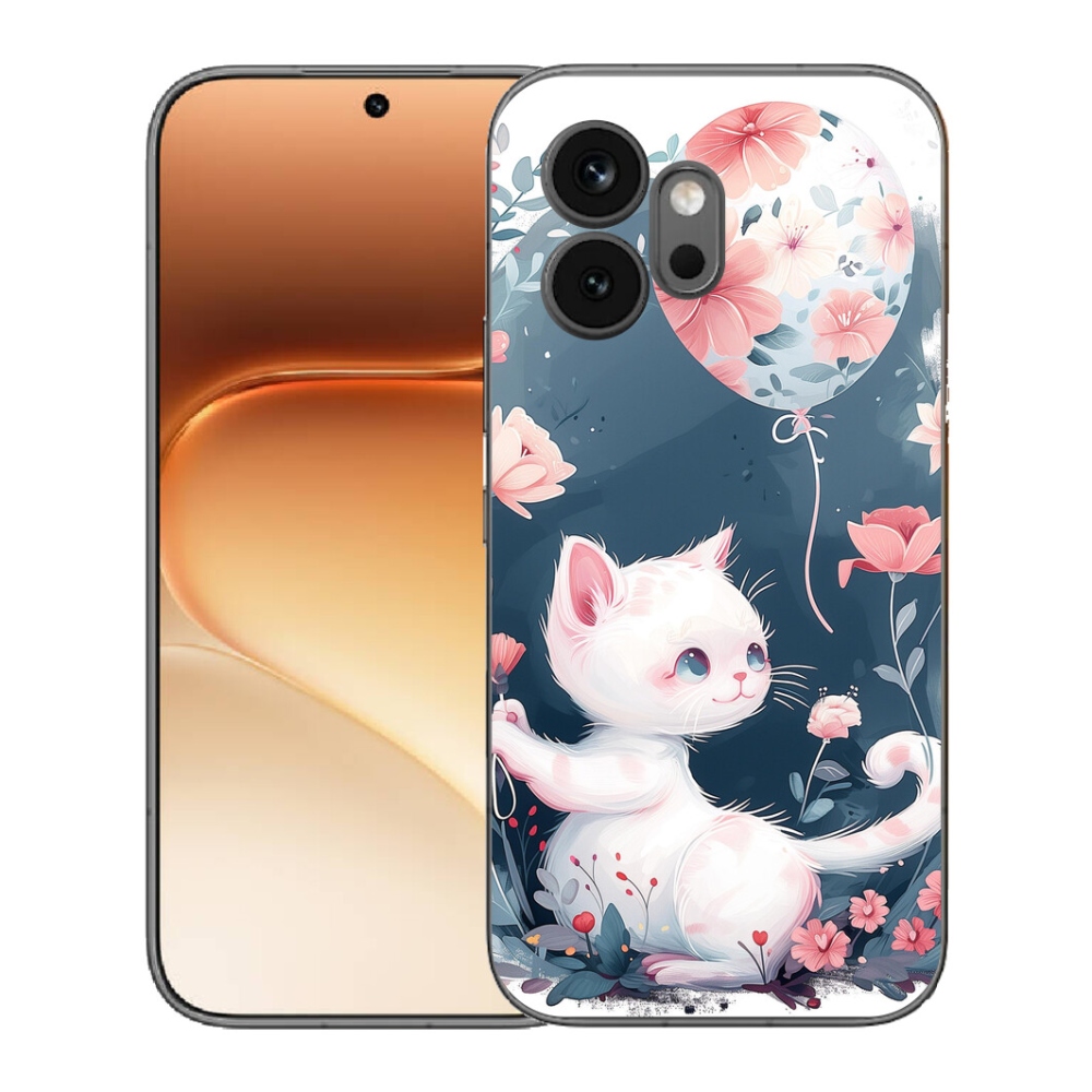 Gélový kryt mmCase na Honor 600 - mačiatko s balónikom