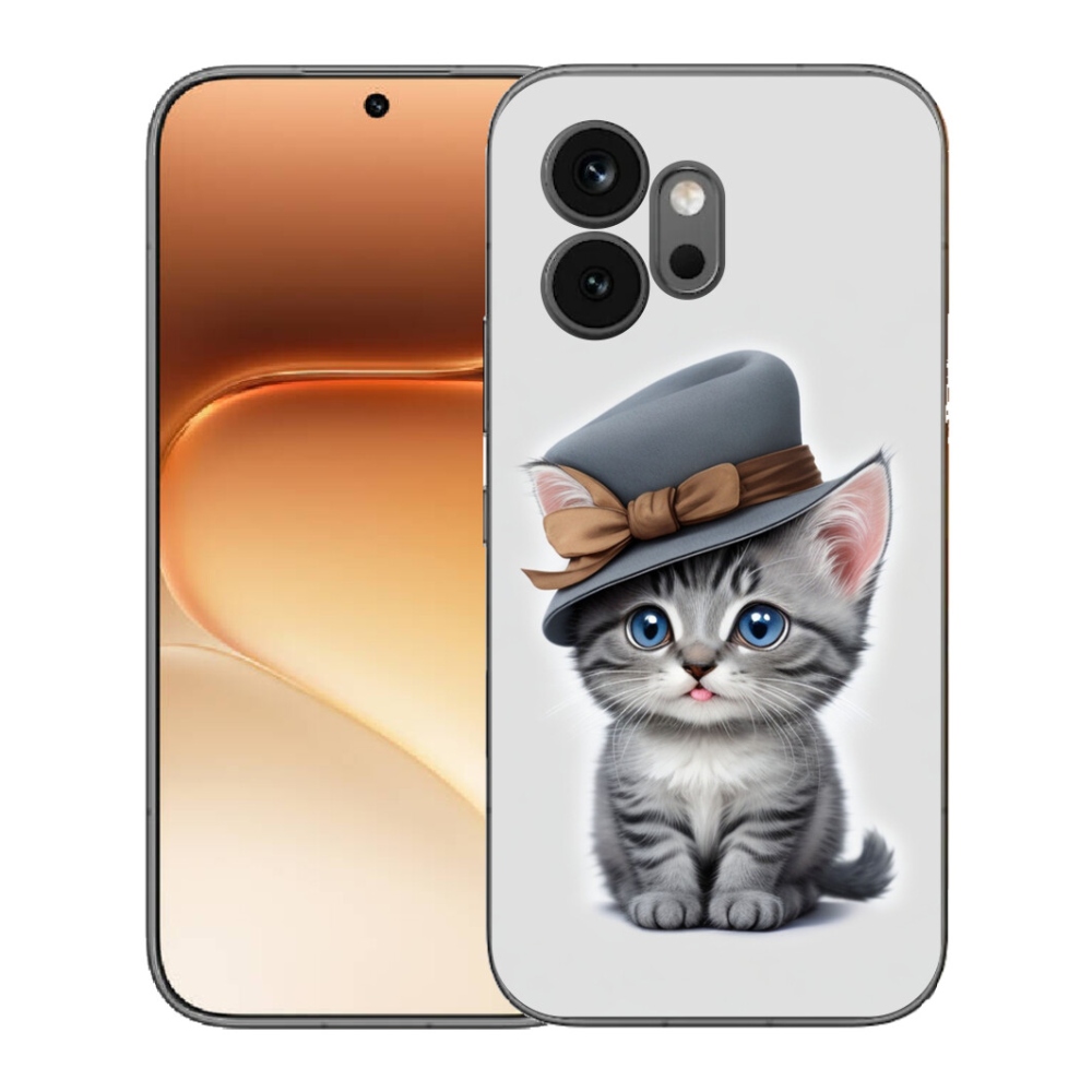 Gélový kryt mmCase na Honor 600 - mačiatko s klobúkom