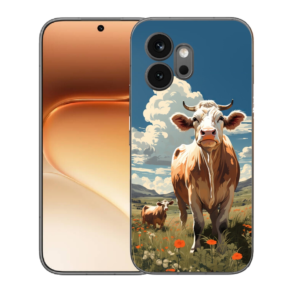 Gélový kryt mmCase na Honor 600 - kravy na lúke