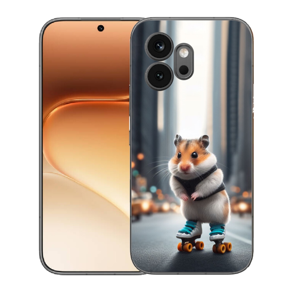 Gélový kryt mmCase na Honor 600 - škrečok na korčuliach