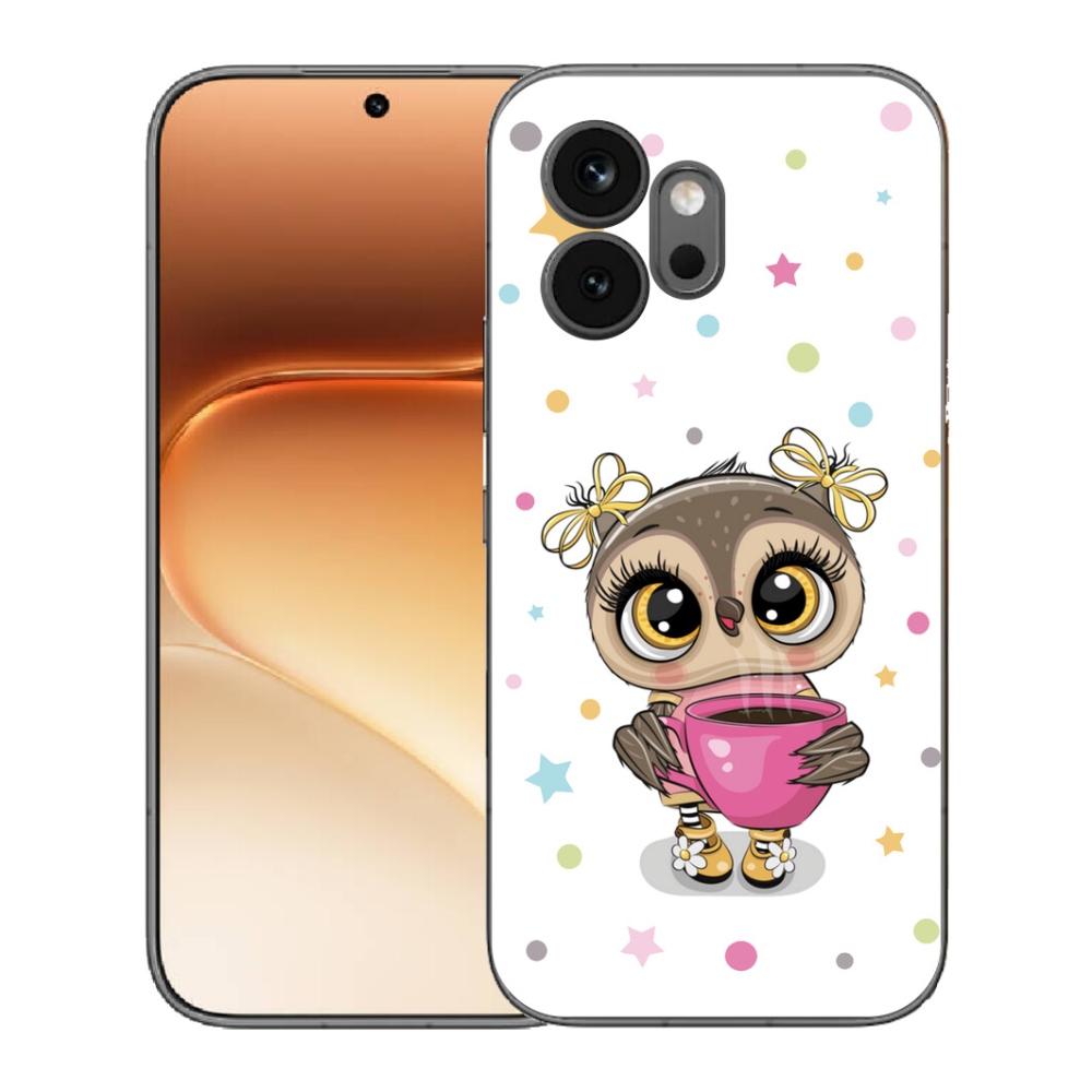 Gélový kryt mmCase na Honor 600 - kreslená sovička