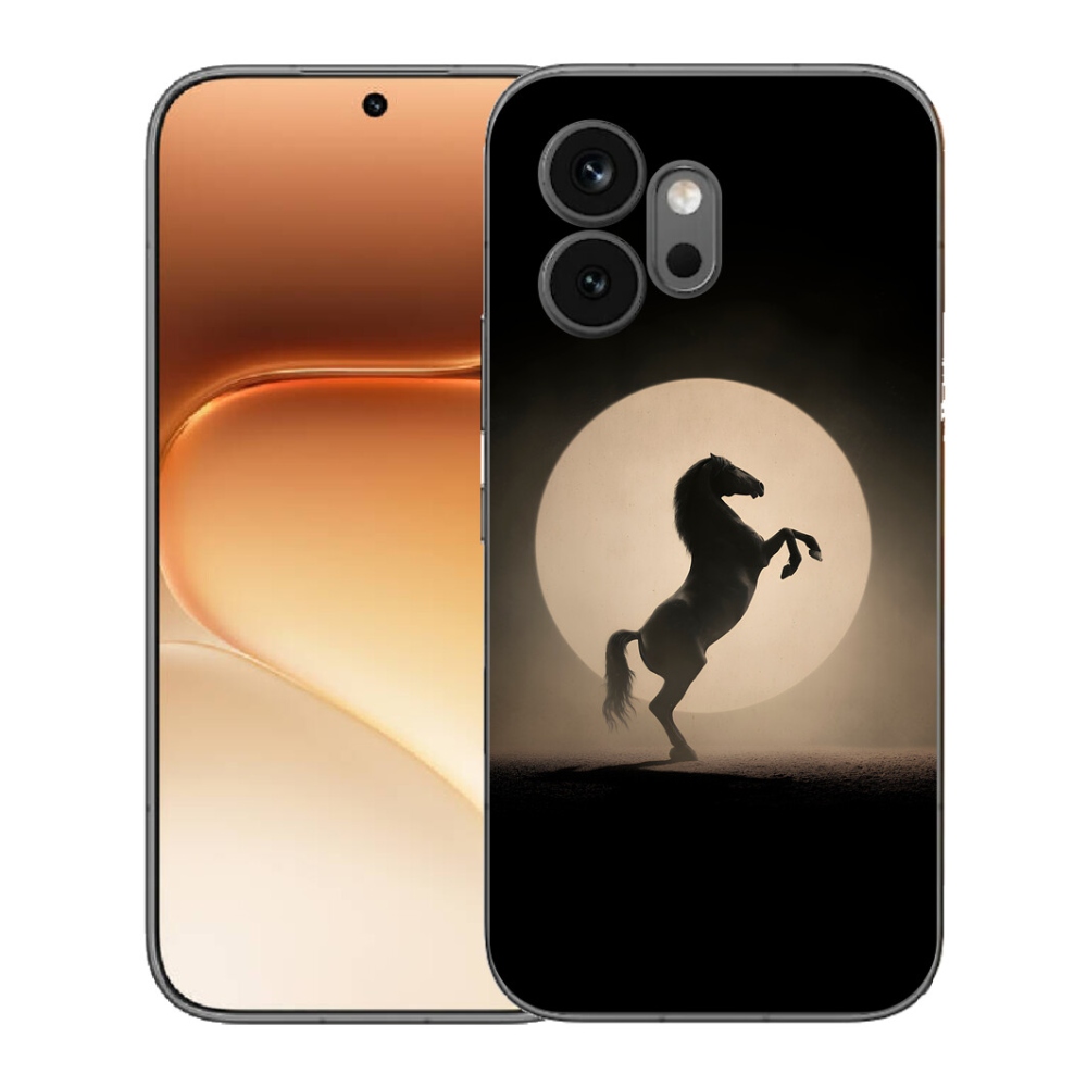 Gélový kryt mmCase na Honor 600 - kôň v siluete