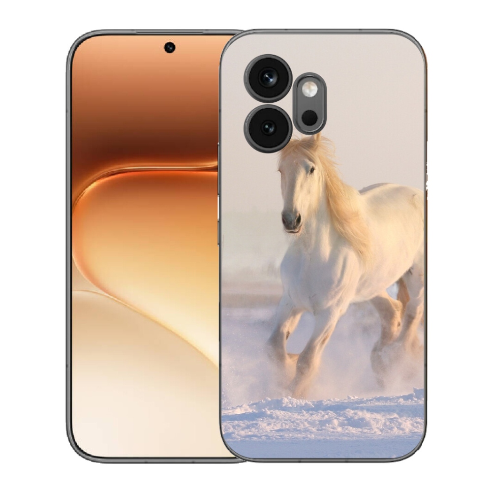 Gélový kryt mmCase na Honor 600 - kôň v snehu