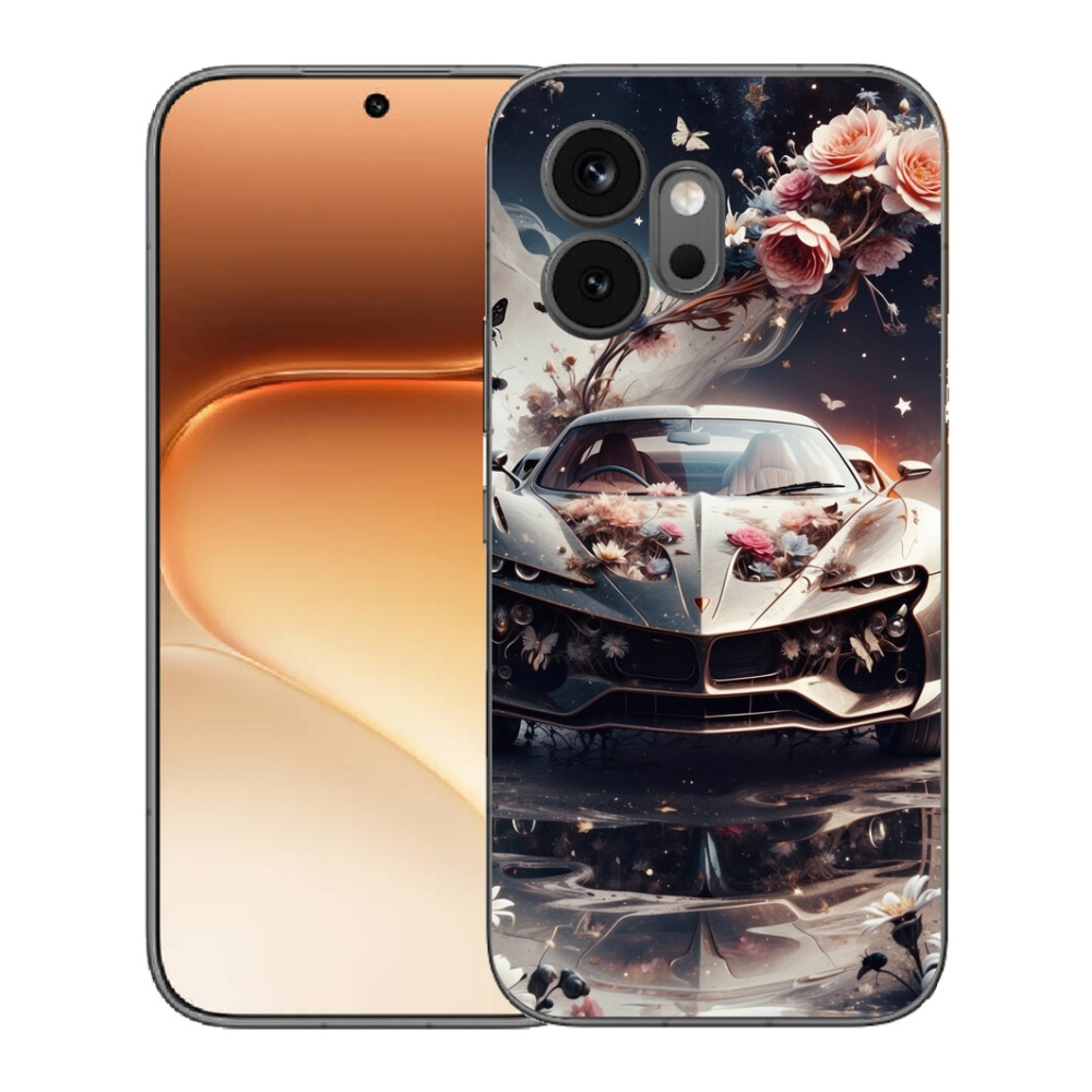 Gélový kryt mmCase na Honor 600 - kvetinové športové vozidlo