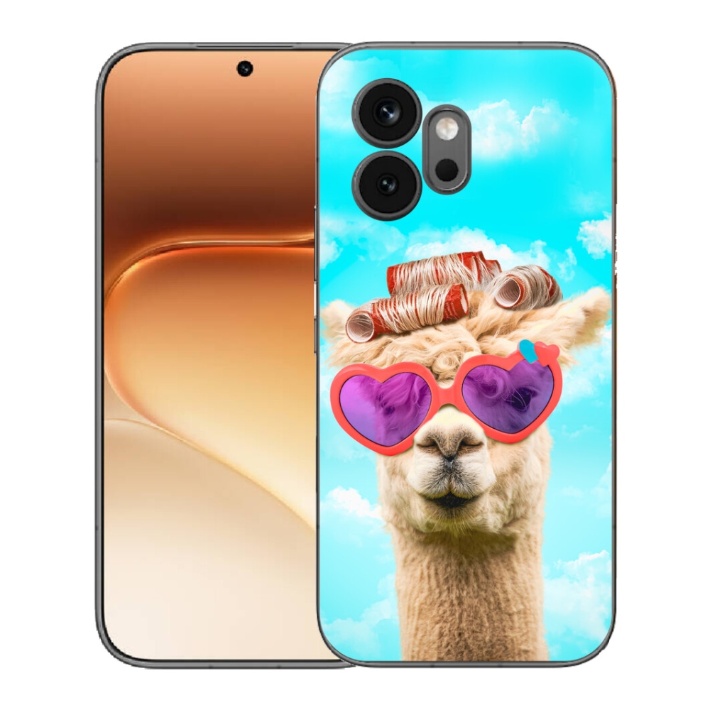 Gélový kryt mmCase na Honor 600 - lama s okuliarmi