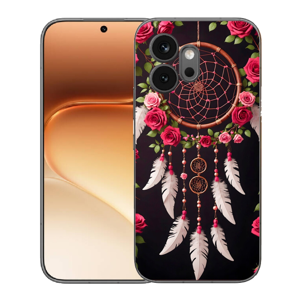 Gélový kryt mmCase na Honor 600 - lapač snov s ružami