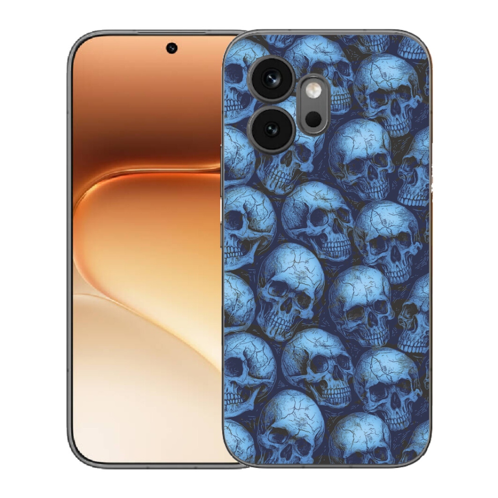 Gélový kryt mmCase na Honor 600 - lebky