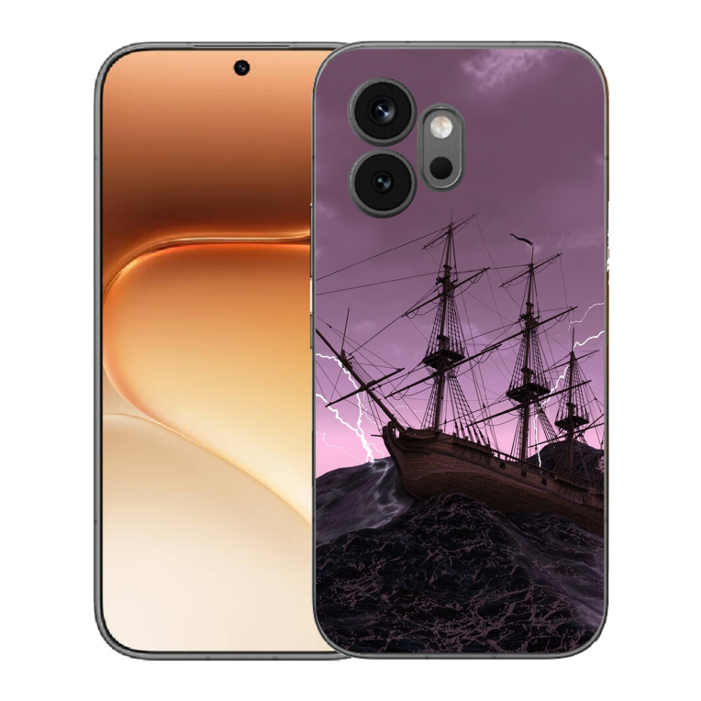 Gélový kryt mmCase na Honor 600 - loď v búrke