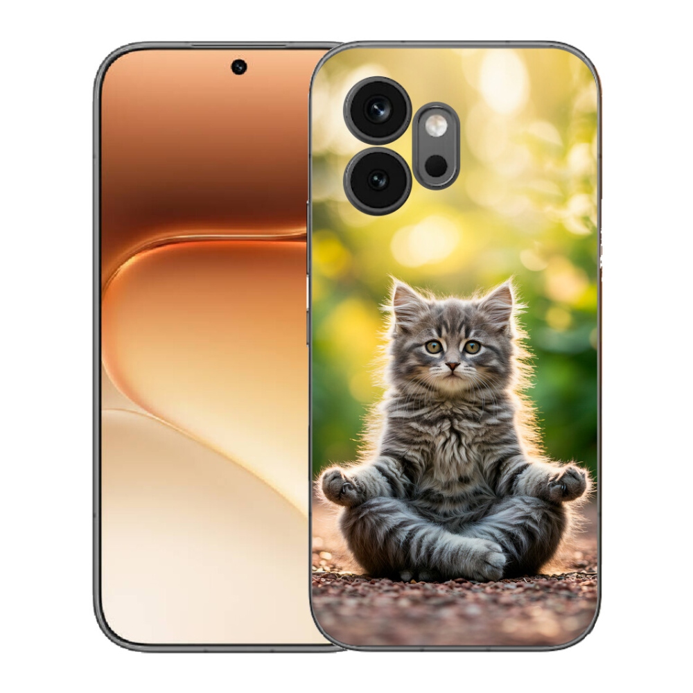 Gélový kryt mmCase na Honor 600 - meditujúce mačiatko