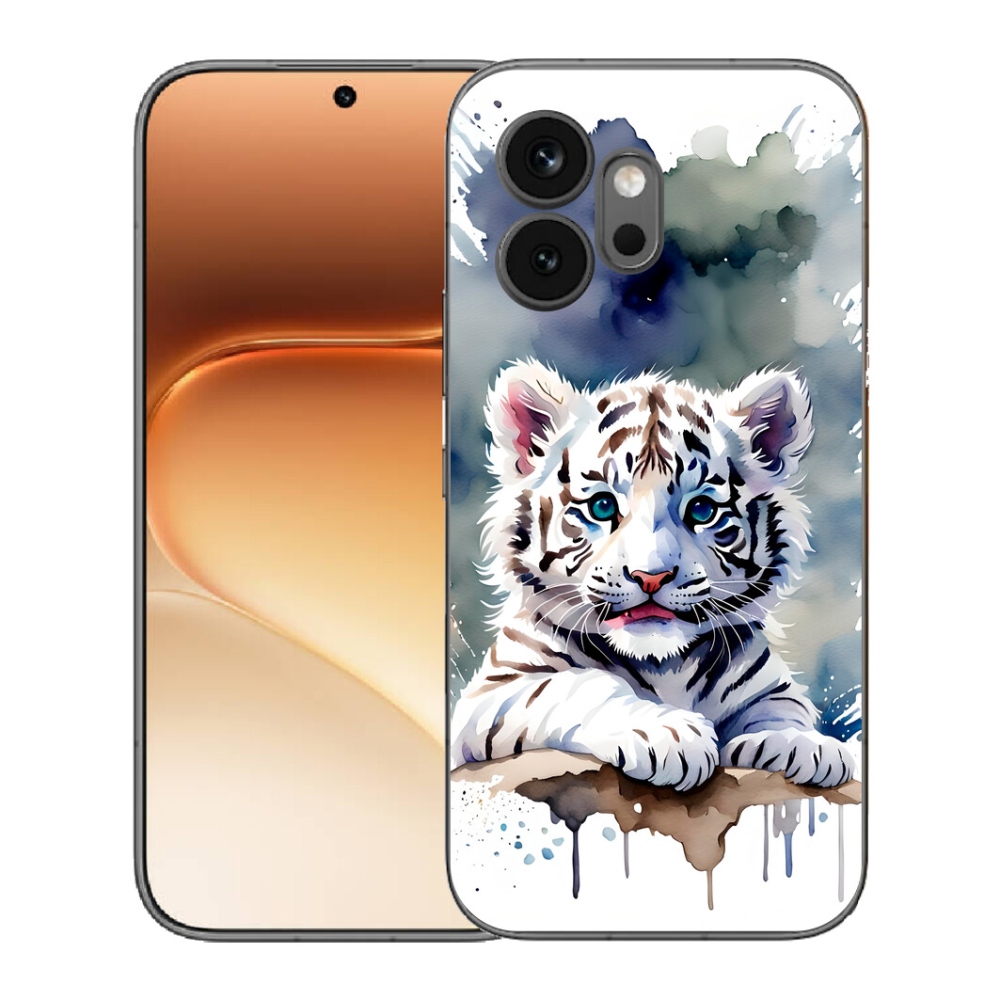 Gélový kryt mmCase na Honor 600 - mláďa bieleho tigra