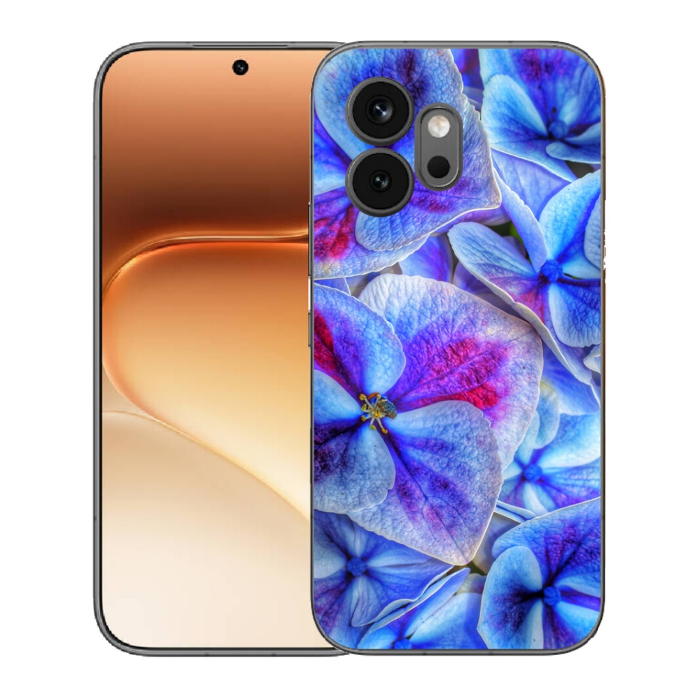 Gélový kryt mmCase na Honor 600 - modré kvety 1