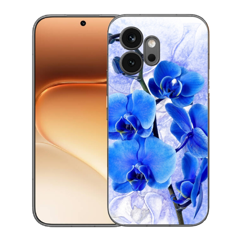 Gélový kryt mmCase na Honor 600 - modré kvety