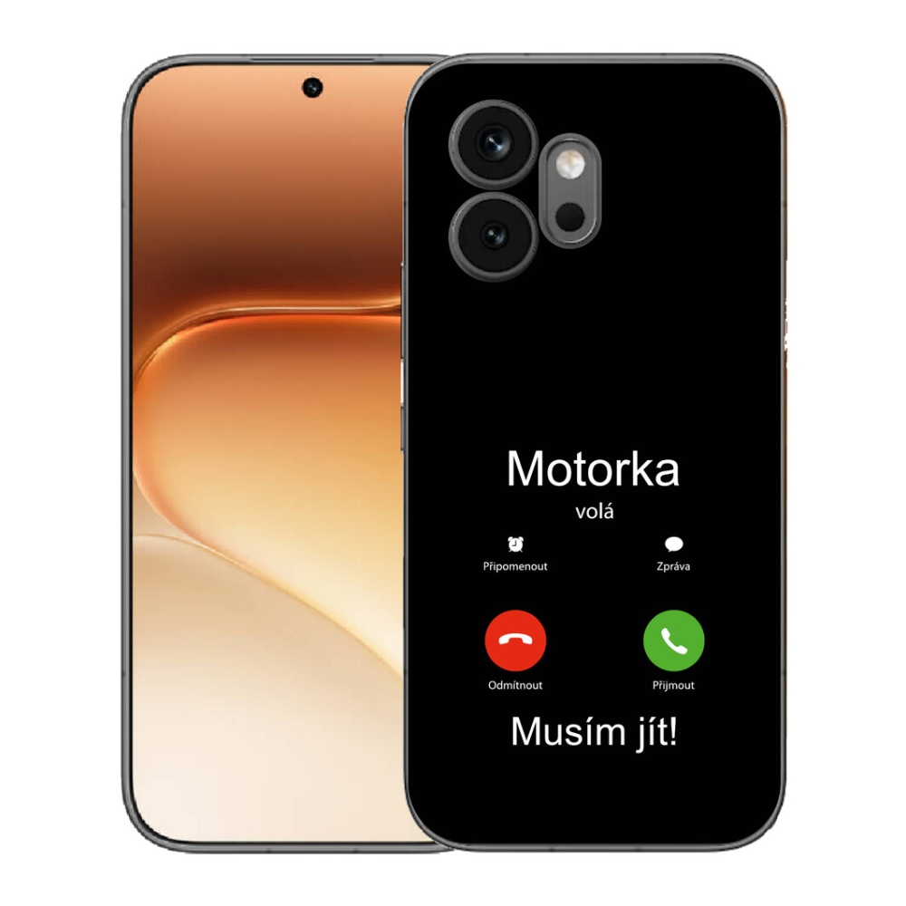 Gélový kryt mmCase na Honor 600 - motorka volá čierne pozadie