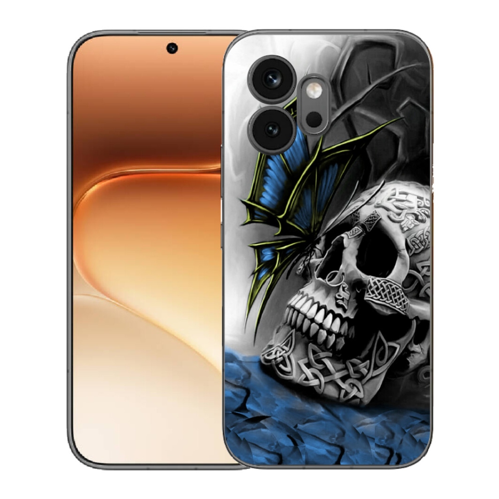 Gélový kryt mmCase na Honor 600 - motýľ a lebka