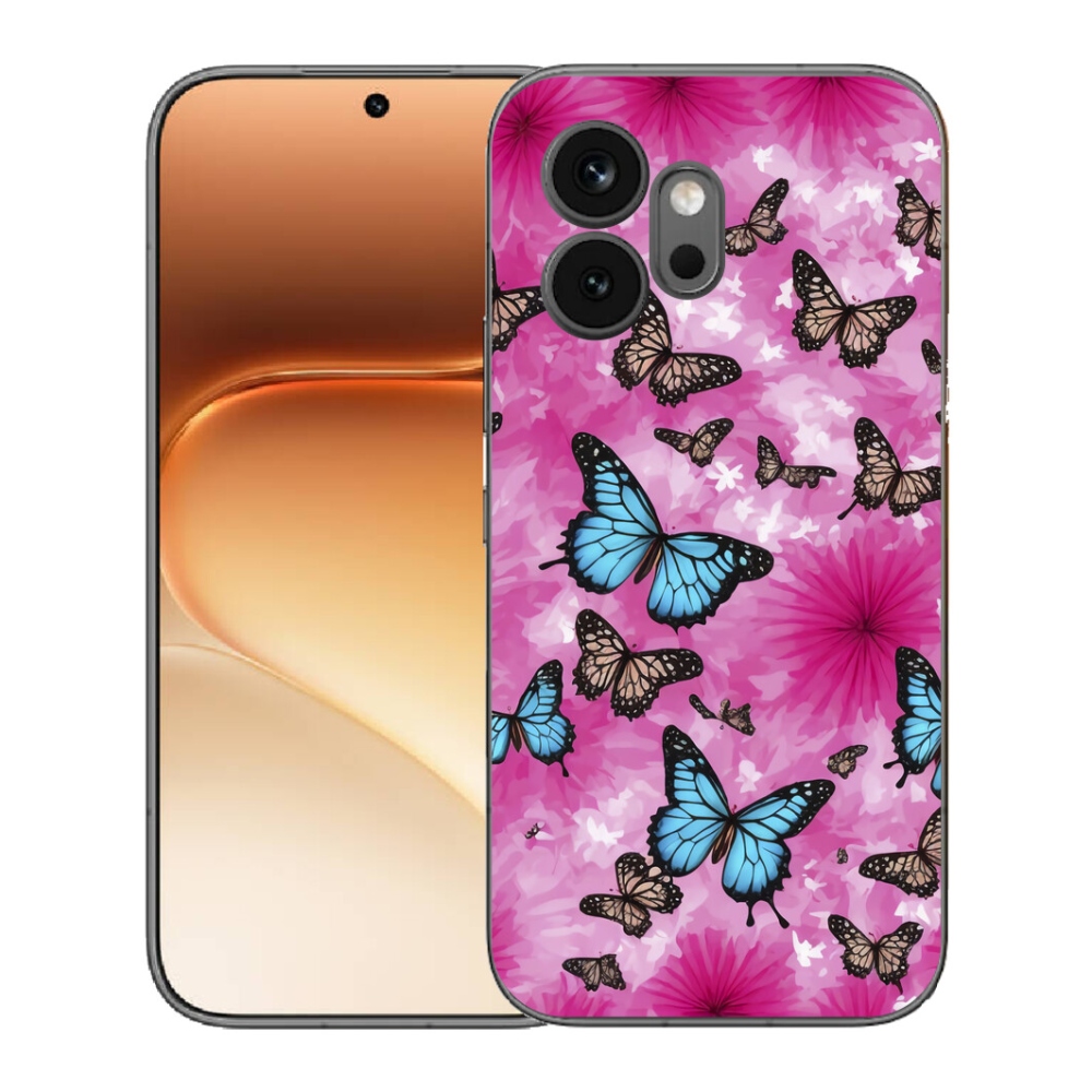 Gélový kryt mmCase na Honor 600 - motýlia záhrada
