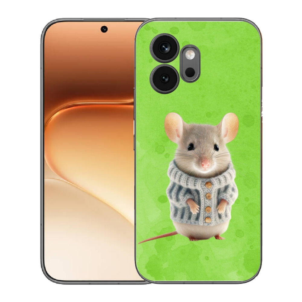 Gélový kryt mmCase na Honor 600 - myška vo svetri