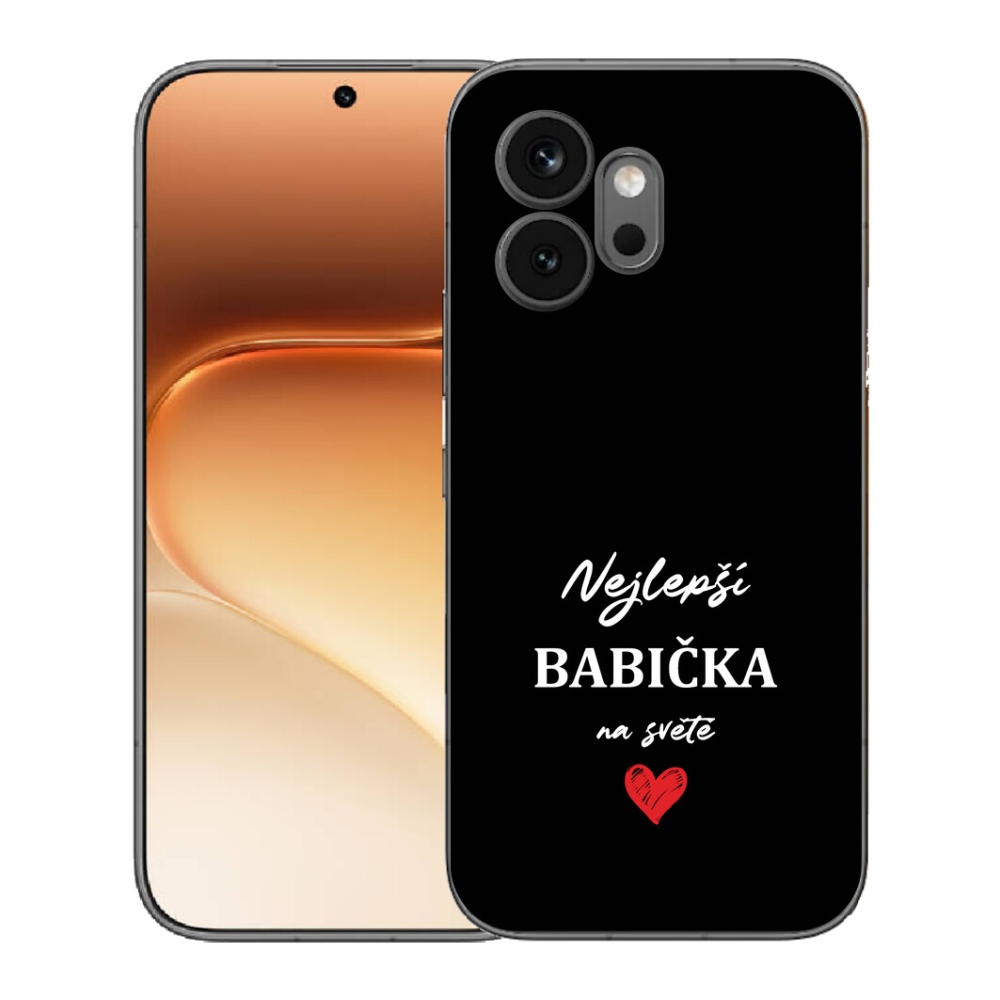 Gélový kryt mmCase na Honor 600 - najlepšia babička 1 čierne pozadie