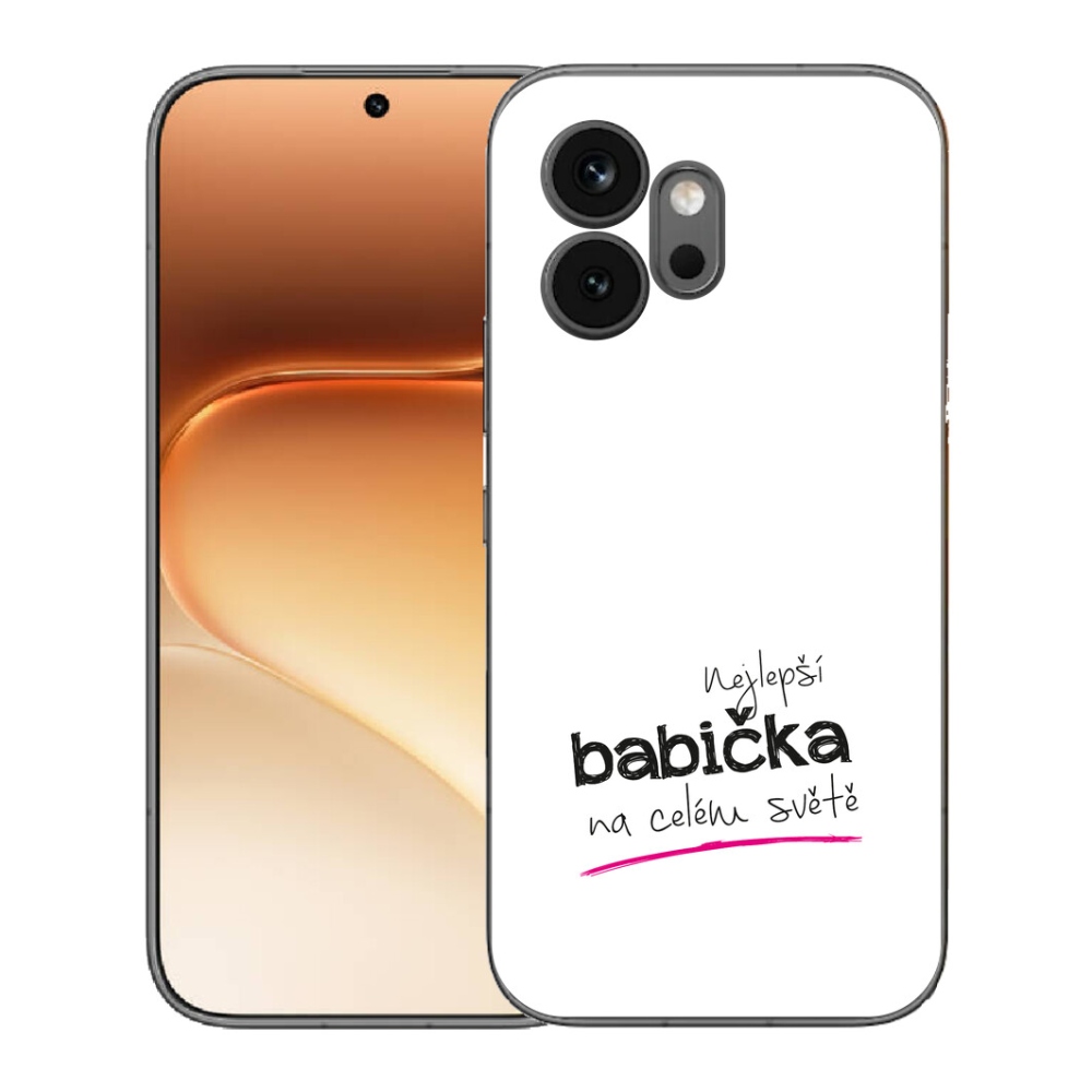 Gélový kryt mmCase na Honor 600 - najlepšia babička 4 biele pozadie