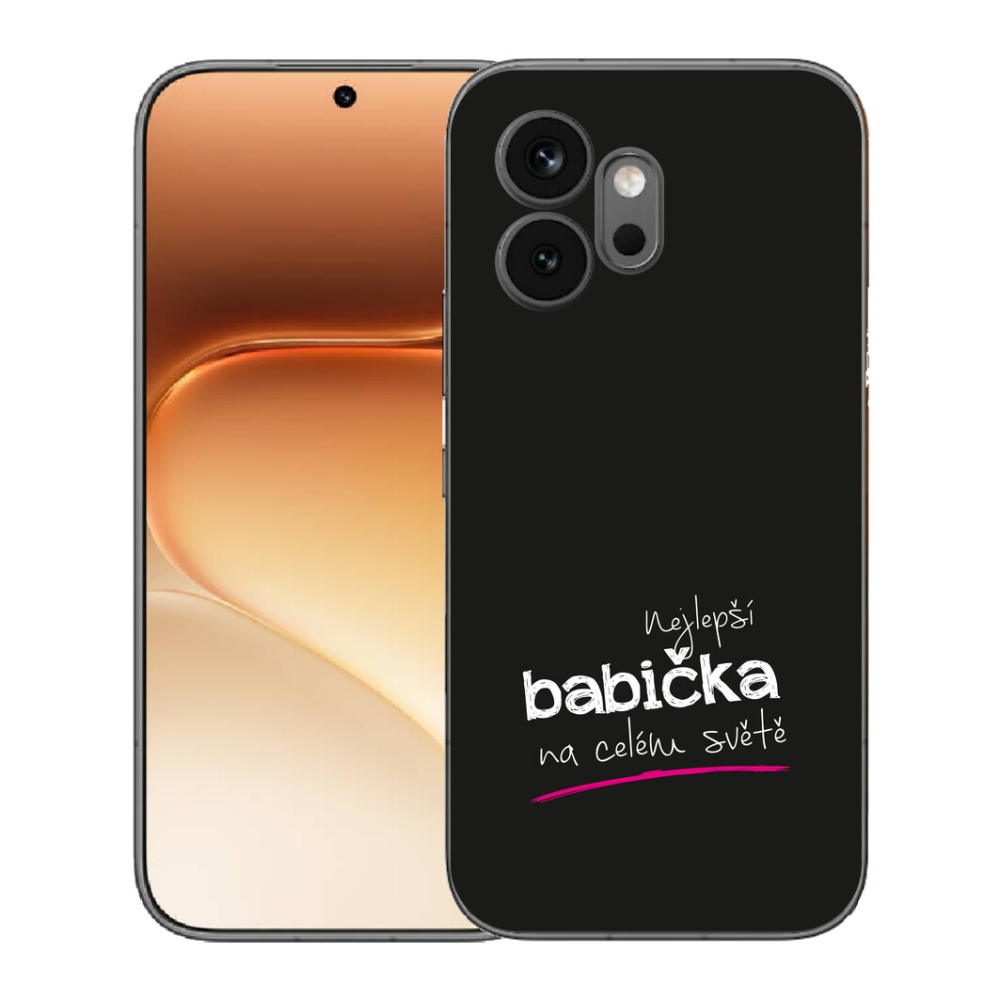 Gélový kryt mmCase na Honor 600 - najlepšia babička 4 čierne pozadie