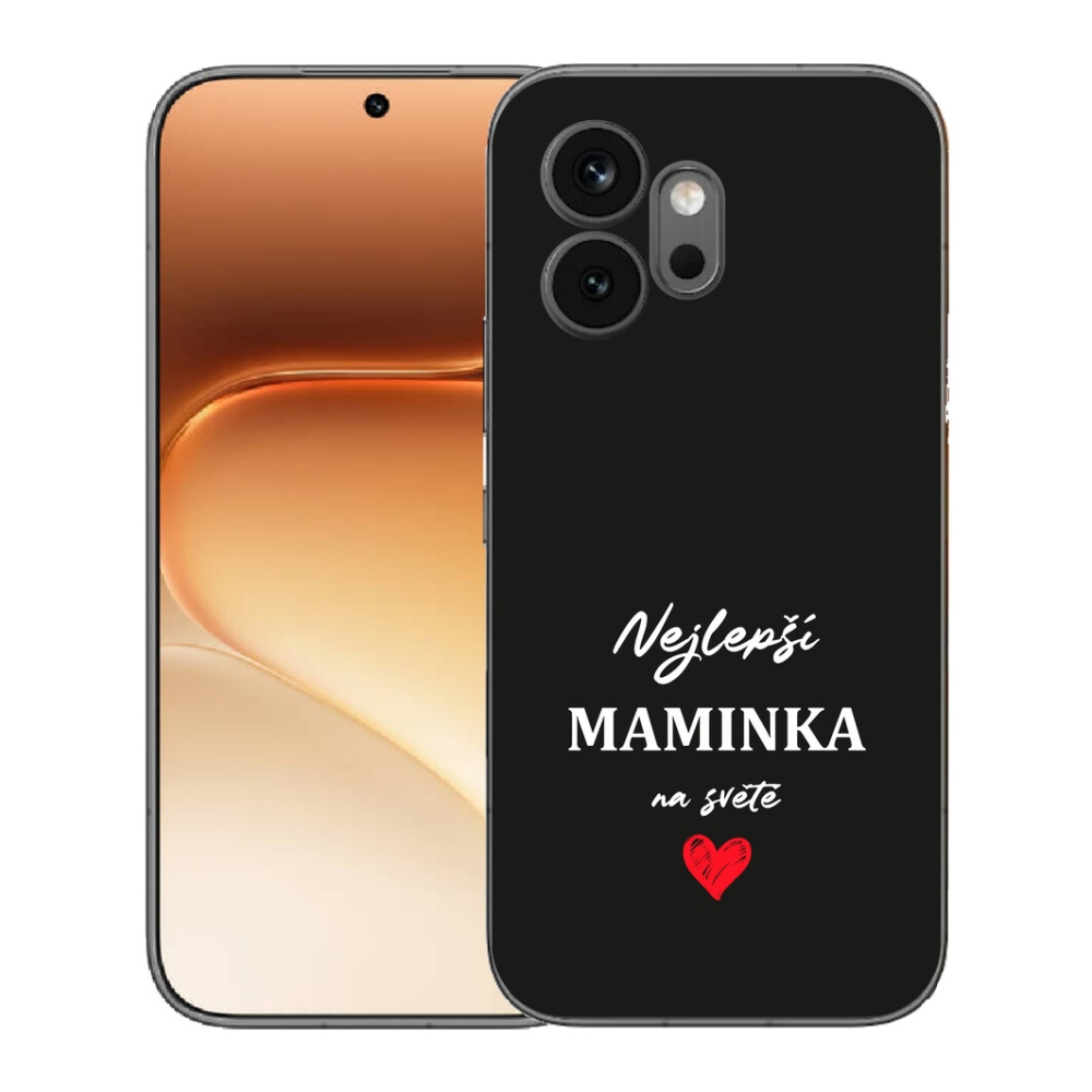 Gélový kryt mmCase na Honor 600 - najlepšia mamička 1 čierne pozadie