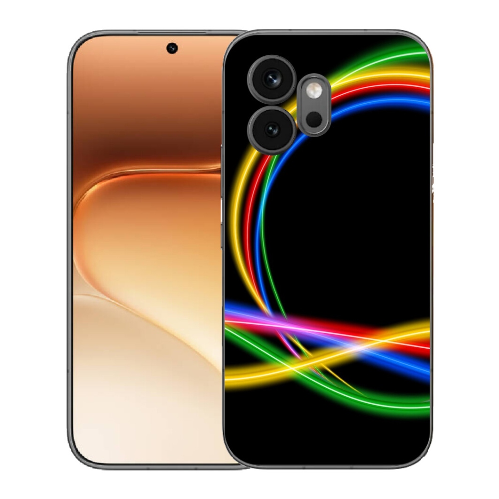 Gélový kryt mmCase na Honor 600 - neónové kruhy