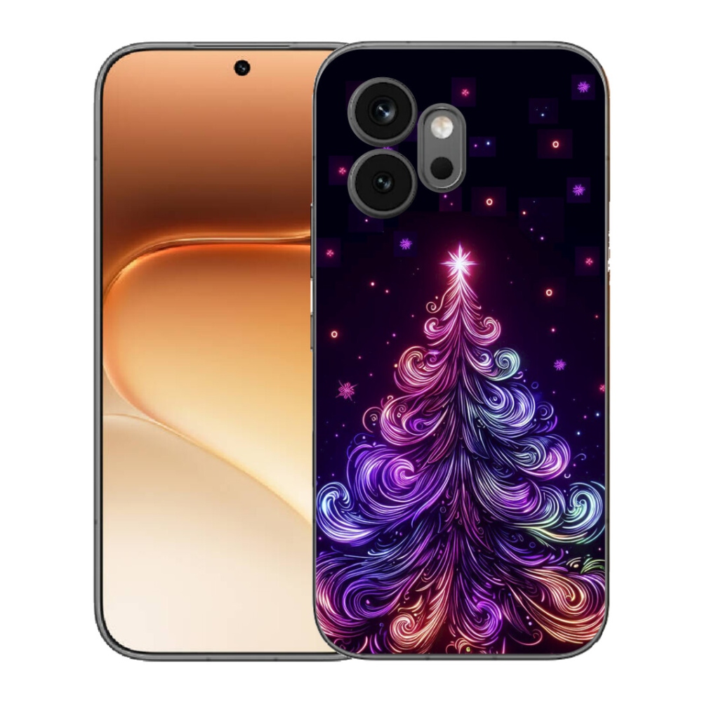 Gélový kryt mmCase na Honor 600 - neónový vianočný stromček 1