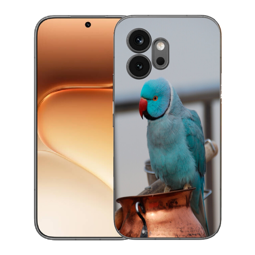 Gélový kryt mmCase na Honor 600 - papagáj Alexandr modrý