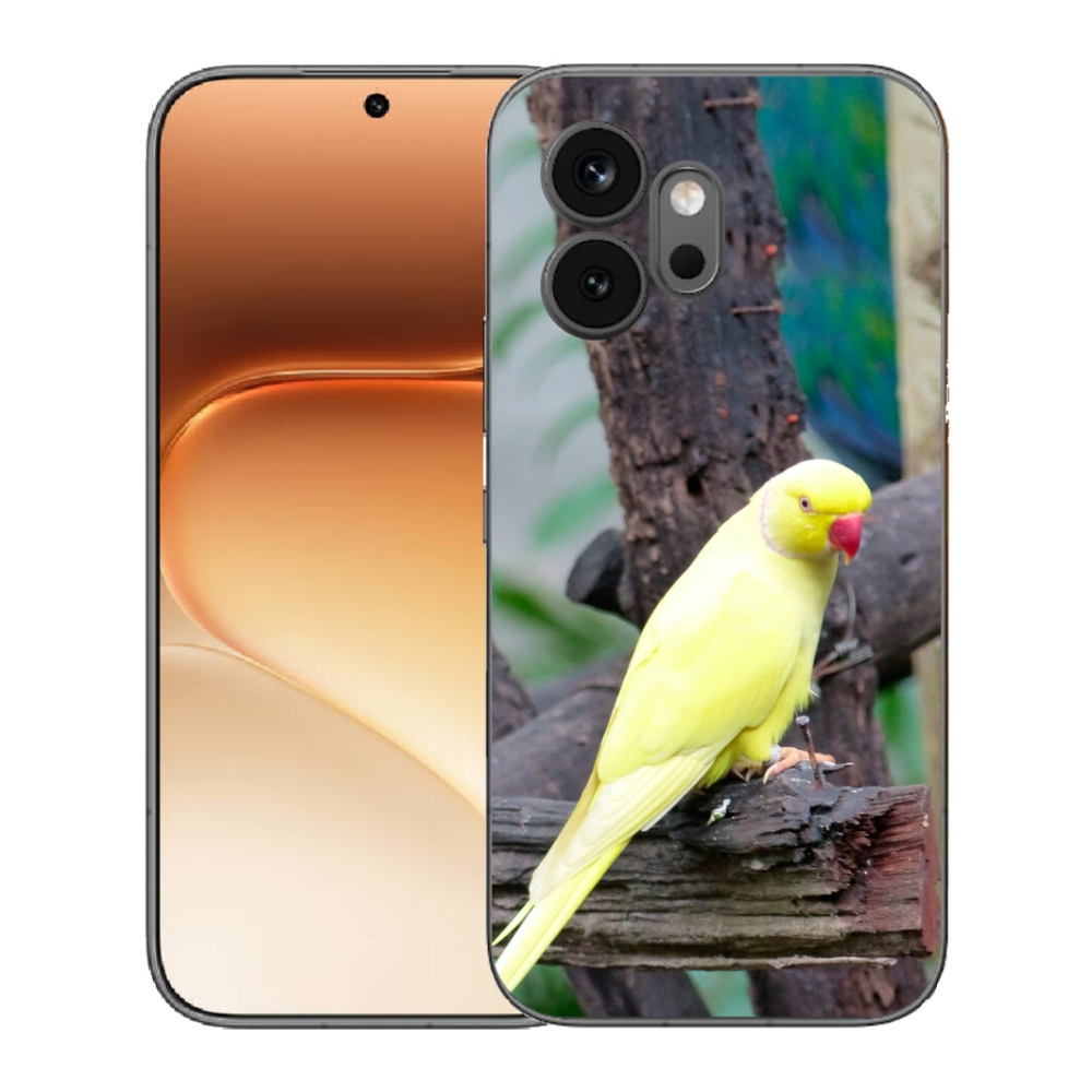 Gélový kryt mmCase na Honor 600 - papagáj alexander žltý