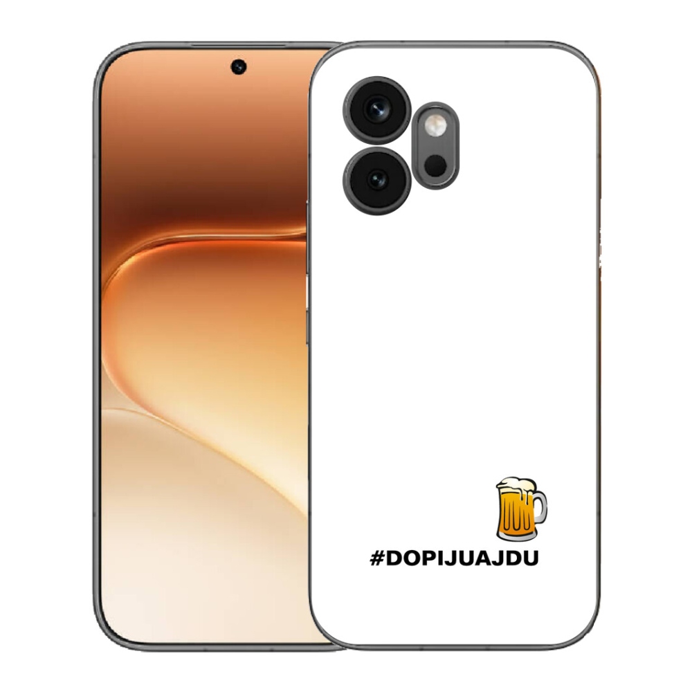 Gélový kryt mmCase na Honor 600 - pivný motív 1 biele pozadie