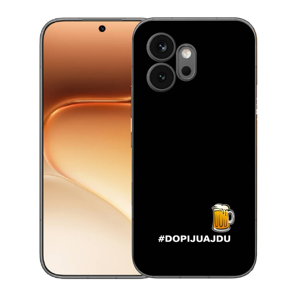Gélový kryt mmCase na Honor 600 - pivný motív 1 čierne pozadie