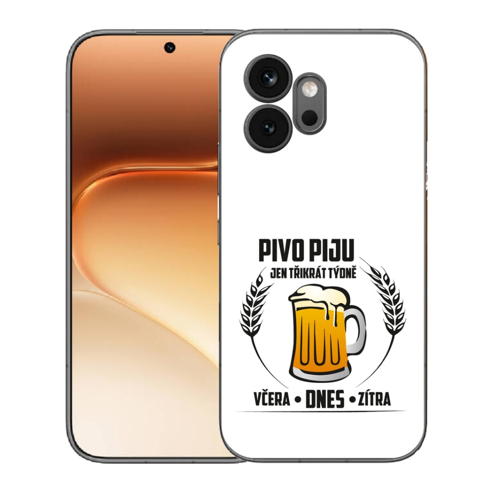 Gélový kryt mmCase na Honor 600 - pivný motív biele pozadie