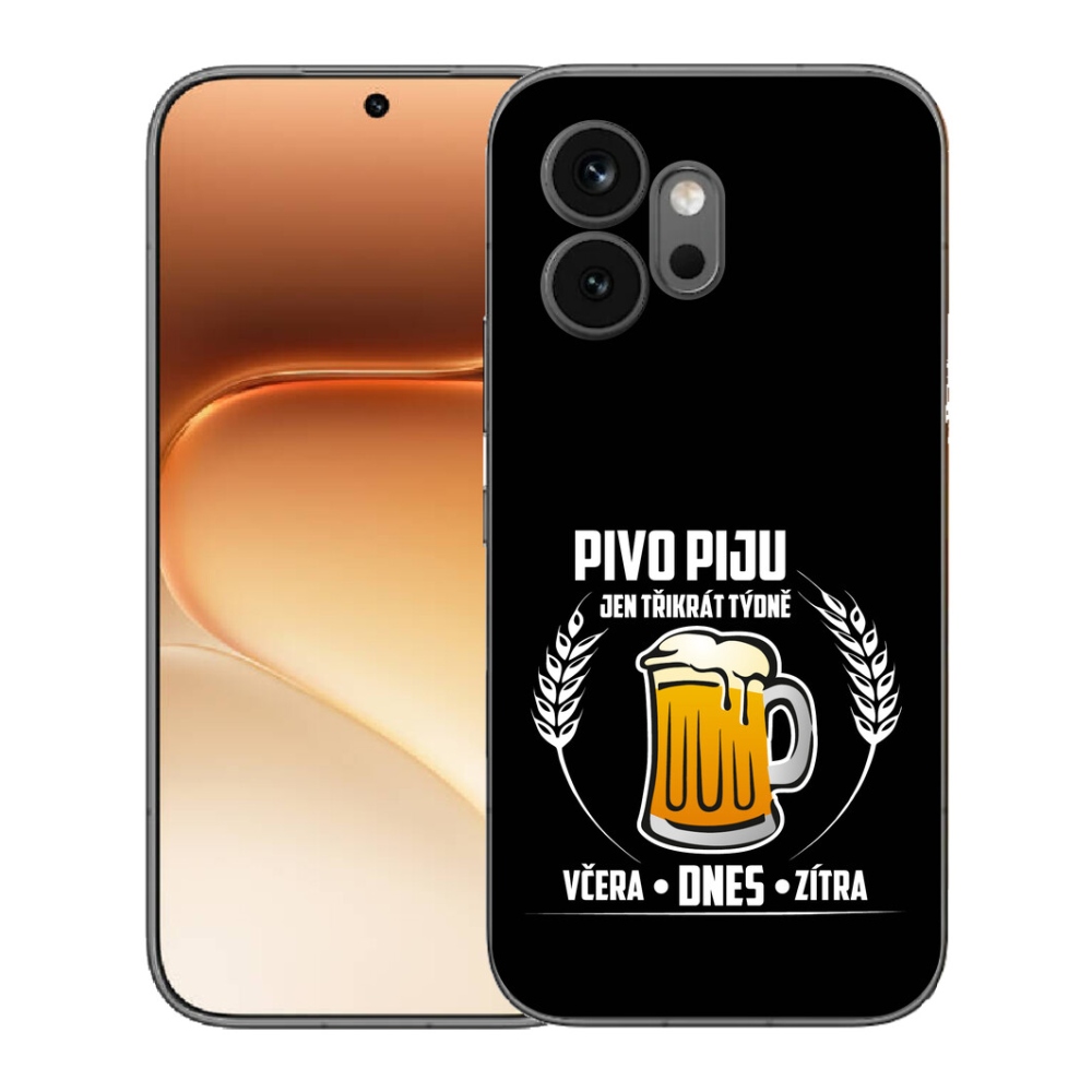 Gélový kryt mmCase na Honor 600 - pivný motív čierne pozadie