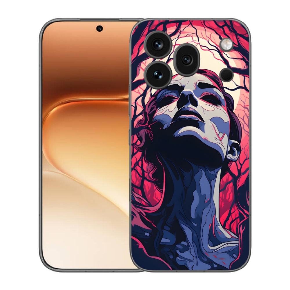 Gélový kryt mmCase na Honor 600 Pro - abstraktná tvár