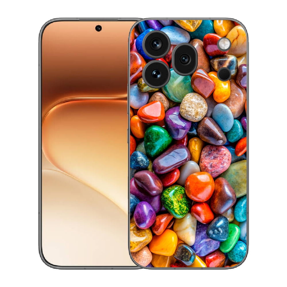 Gélový kryt mmCase na Honor 600 Pro - farebné kamienky