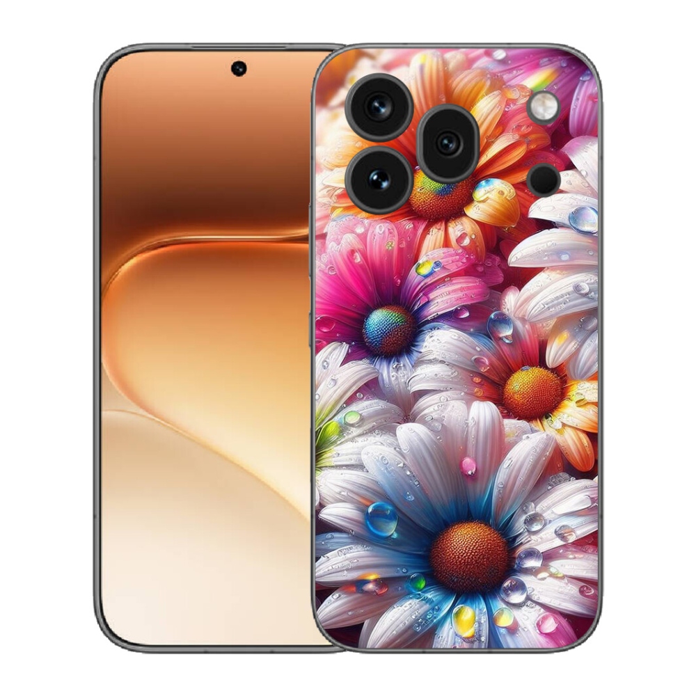 Gélový kryt mmCase na Honor 600 Pro - farebné margaréty