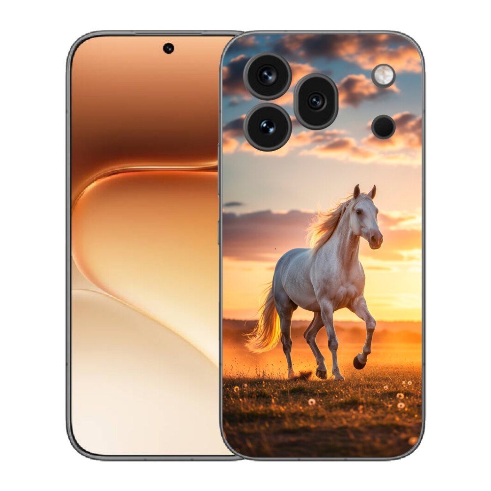 Gélový kryt mmCase na Honor 600 Pro - bežiaci biely kôň 2