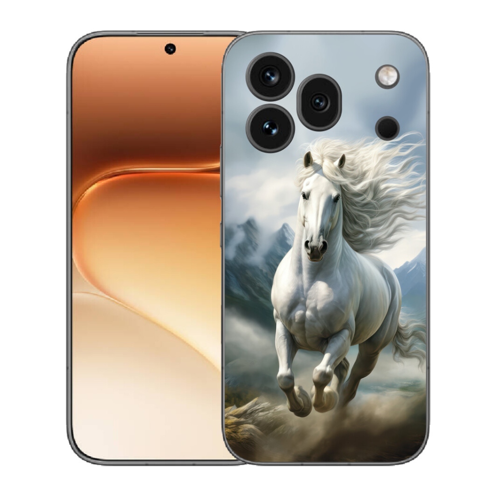 Gélový kryt mmCase na Honor 600 Pro - bežiaci biely kôň 3