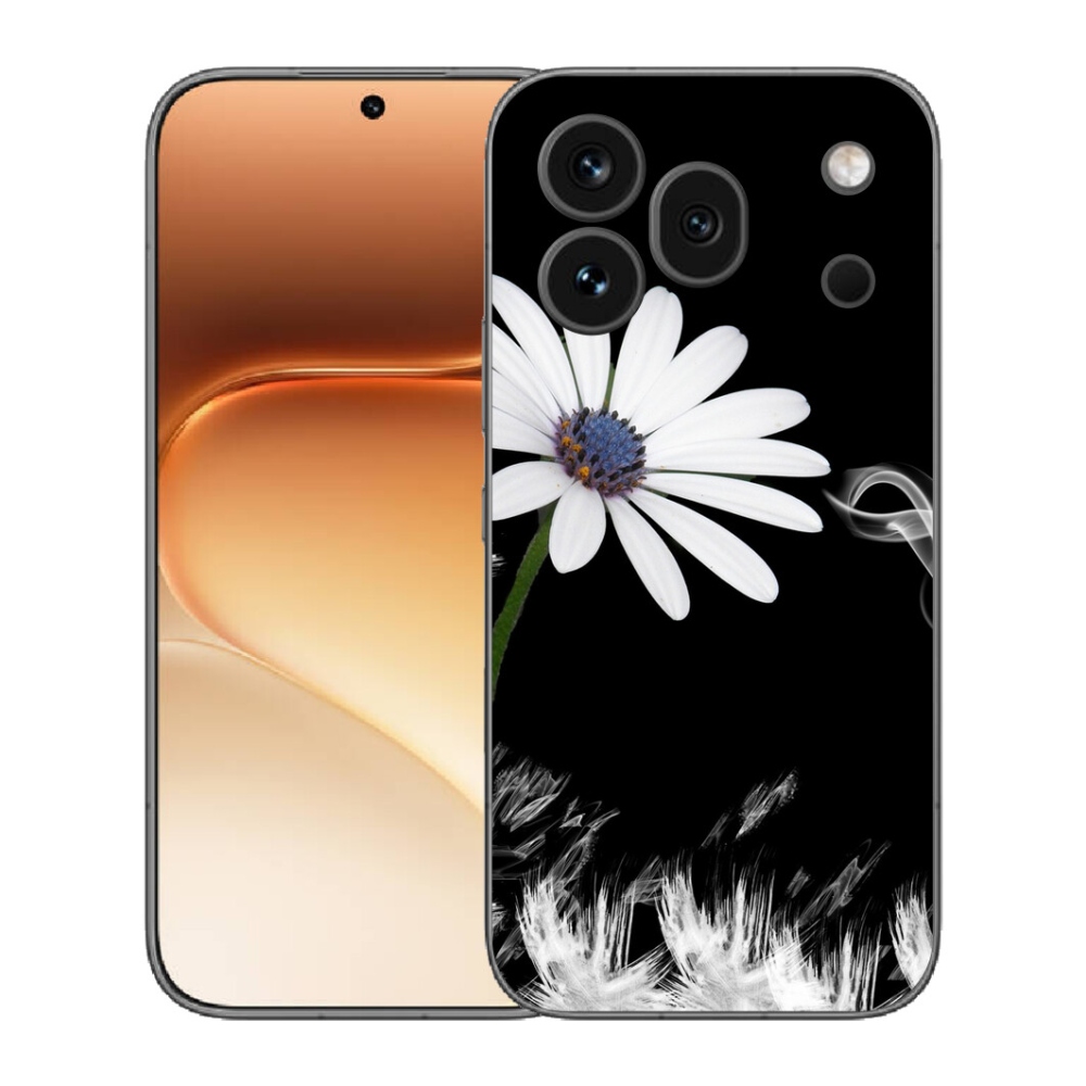 Gélový kryt mmCase na Honor 600 Pro - biely kvet