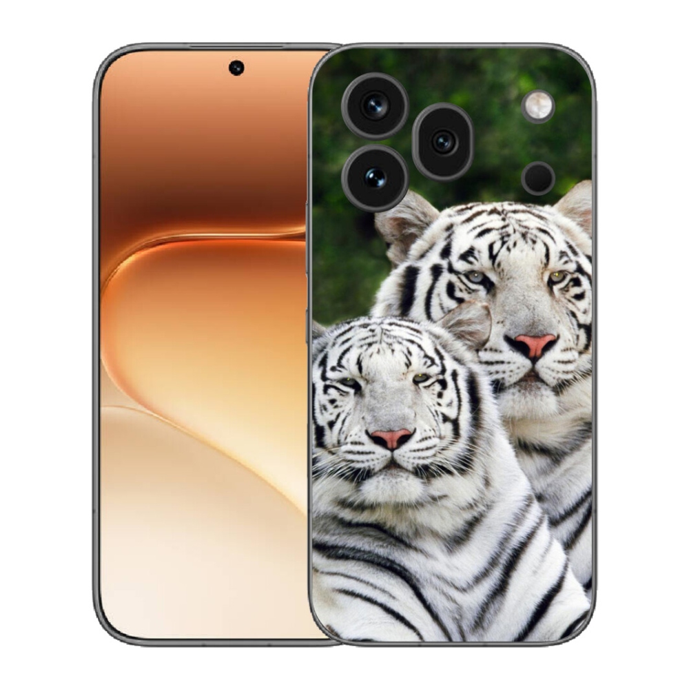 Gélový kryt mmCase na Honor 600 Pro - bieli tigre